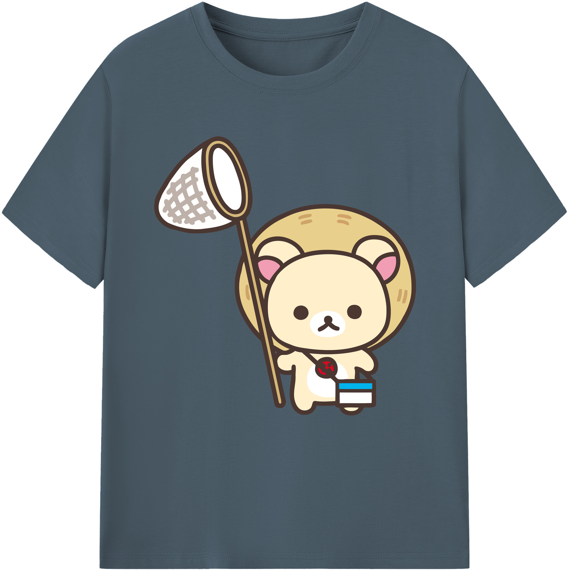 （画像用） リラックマ リラックマ キイロイトリ Rilakkuma Korilakkuma Kiiroitori 綿100％半袖Tシャツ（フロントプリント）
